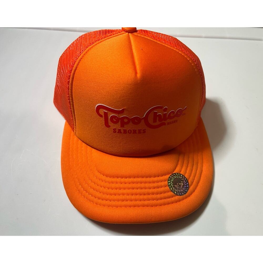 Topo Chico Sabores Orange Foam Mesh Baseball Cap Snap Back